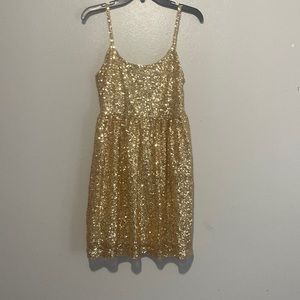 gold sparkle homecoming dress🤍
